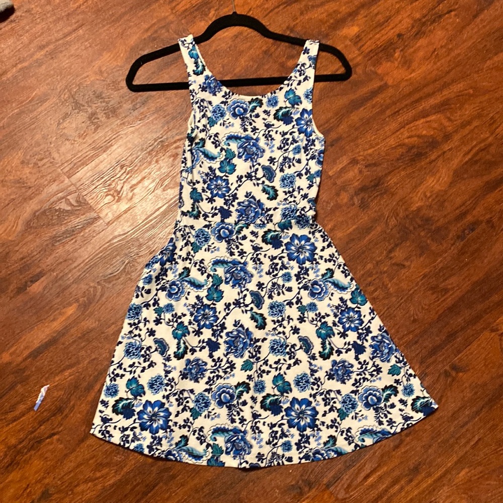 a blue floral dress from divided